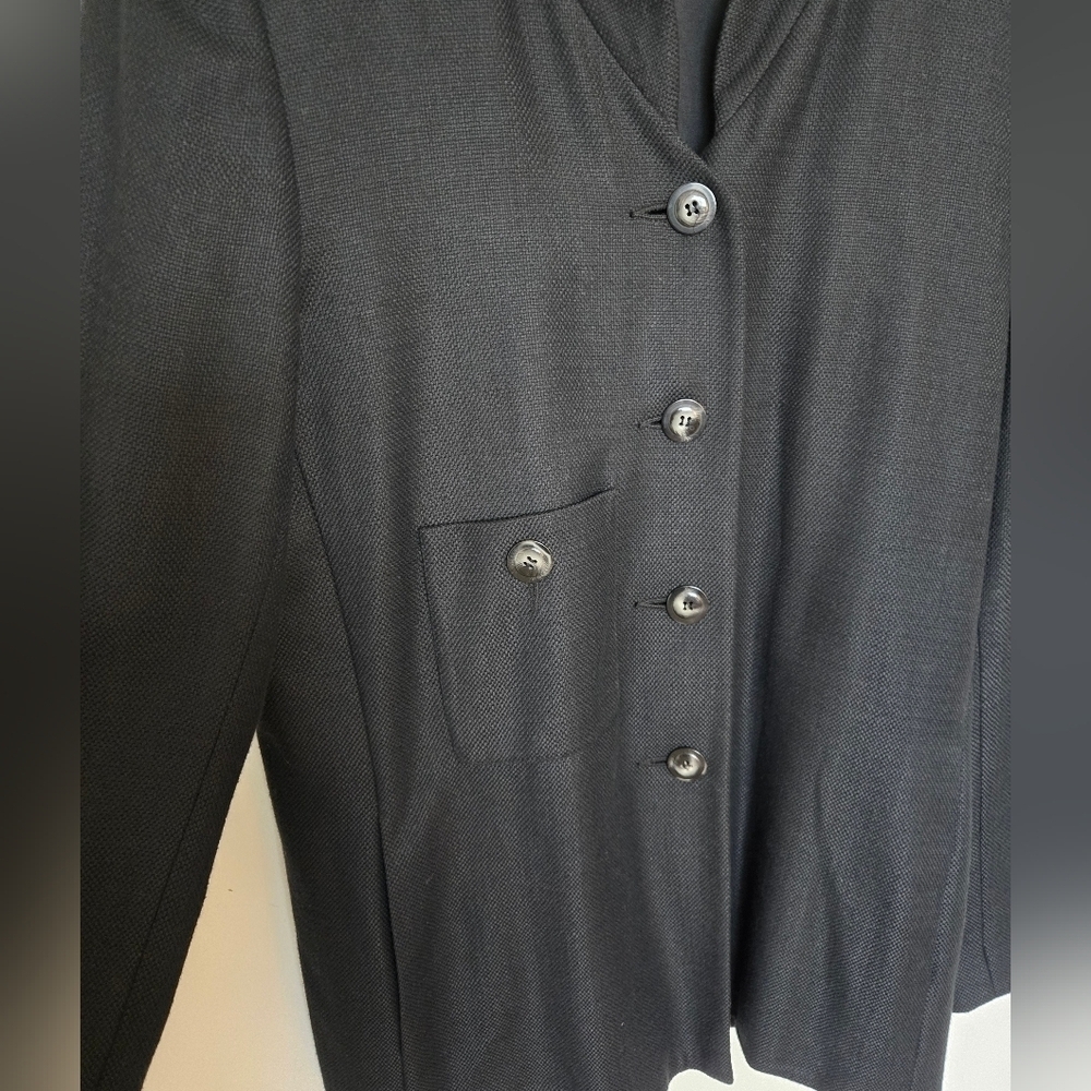 DONCASTER vintage black single pocket blazer Normcore Quiet Luxury size 8 - Picture 7 of 7